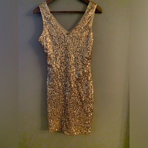 Women’s Gold Sequins Bodycon dress